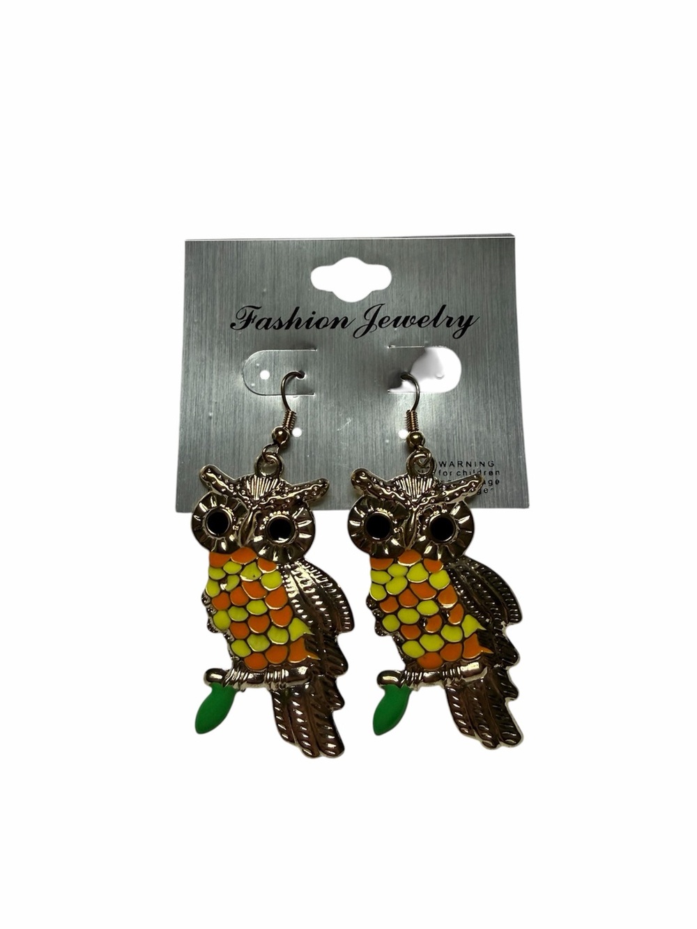 Fashion Jewelry Perched Owl Earrings